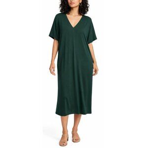 Universal Standard Teresa Liquid Jersey V-Neck Midi Dress